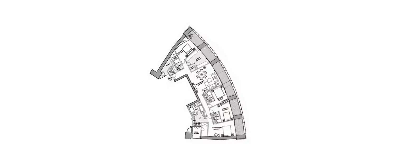 Floor plan for 4 BHK