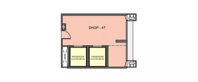 Lodha iThink Dombivali - Floor plan Commercial Office 450 Sq.ft