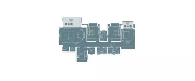 Hiranandani Hill Crest Begur - Floor plan 3 BHK 1276 Sq.ft
