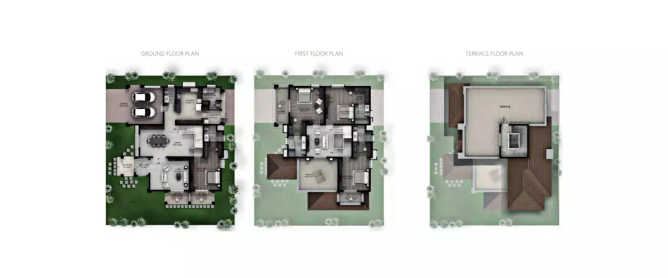 Hiranandani Villas Devanahalli - Floor plan 4 BHK 4055 Sq.ft