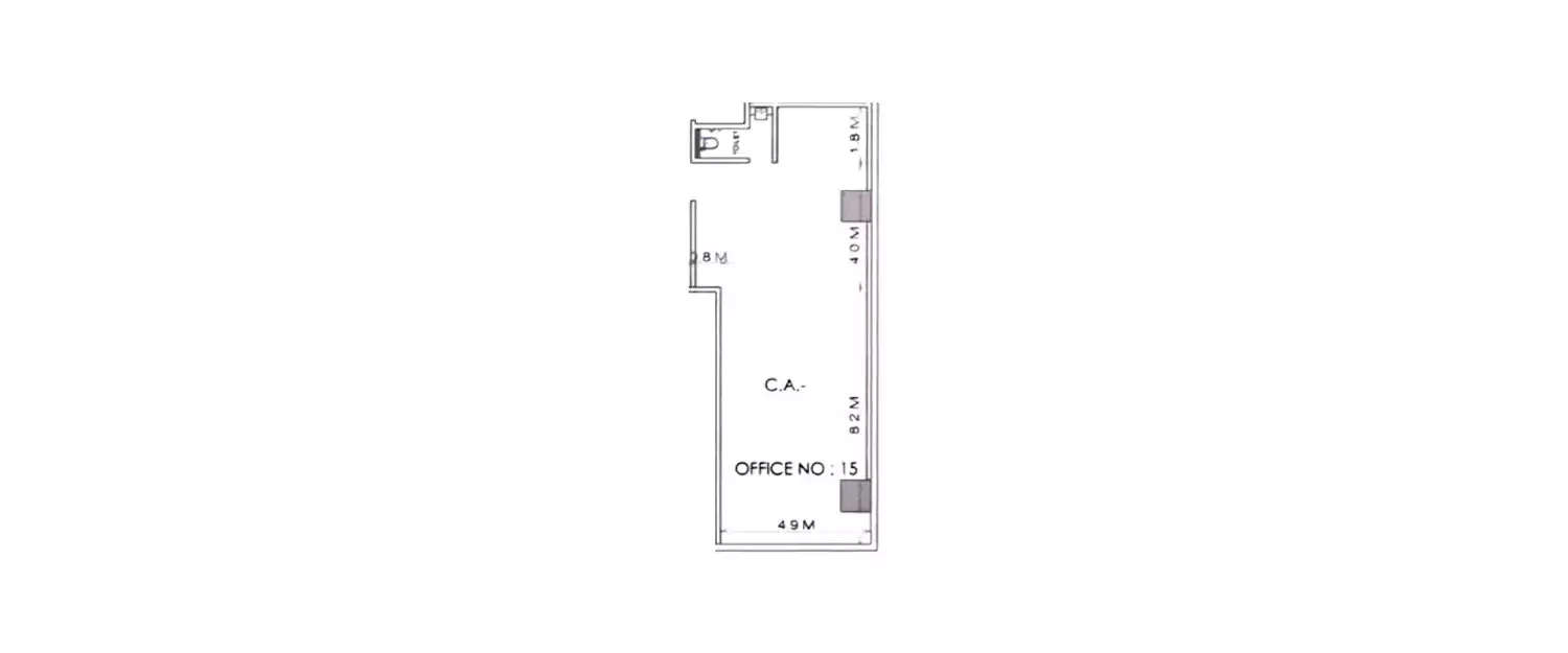 Floor plan for Commercial Office