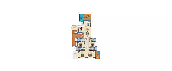 Ajmera Arista Banaswadi - Floor plan 4 BHK 4000 Sq.ft