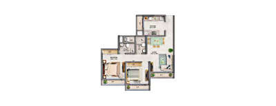 Mahavir Square, 2 BHK-748 Sq.ft