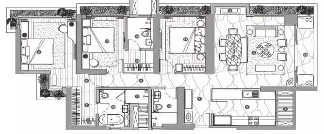 Neelkanth D3 Zinnia Ghodbunder Road - Floor plan 3 BHK 978 Sq.ft