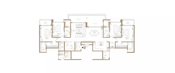 Shapoorji Vanaha Golfland Bavdhan - Floor plan 4.5 BHK 2340 Sq.ft