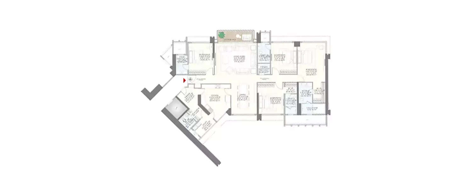 Floor plan for 4 BHK