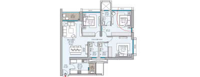 Godrej Reserve, 3 BHK-1126 Sq.ft