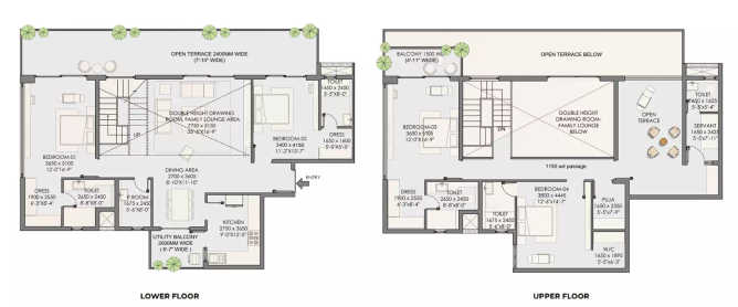 Eldeco Trinity Gomti Nagar - Floor plan 5 BHK 3595 Sq.ft