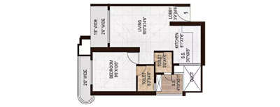 Dream Meadows, 1 BHK-457 Sq.ft