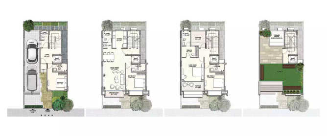 Wadhwa The Reserves Panvel - Floor plan 4 BHK 2780 Sq.ft