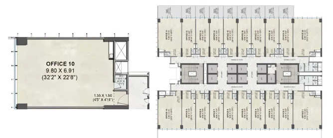Kalpataru Summit Mulund - Floor plan Commercial Office 771 Sq.ft