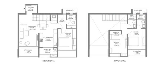 Mantra Codename Wonderland Mundhwa - Floor plan 3 BHK 1039 Sq.ft