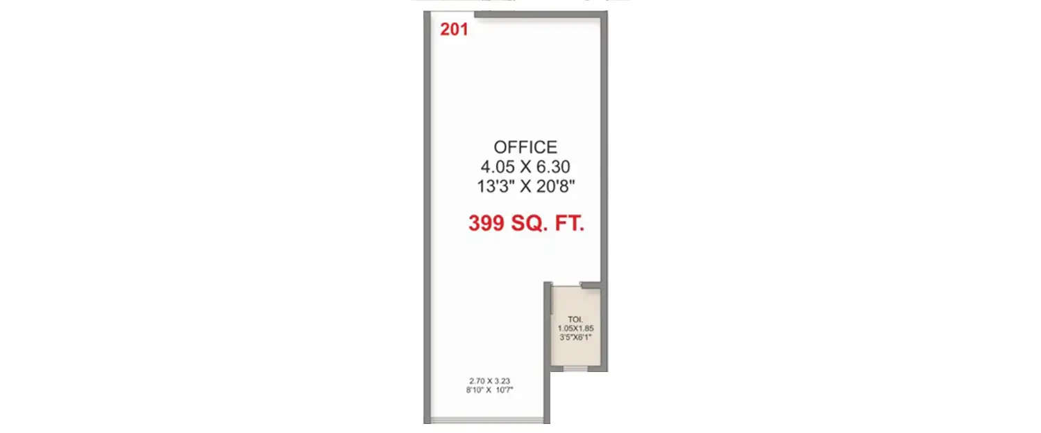 Floor plan for Commercial Office
