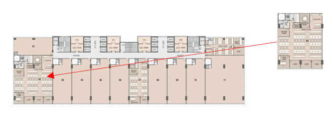 Plutonium Business Park Turbhe - Floor plan Commercial Office 3986 Sq.ft