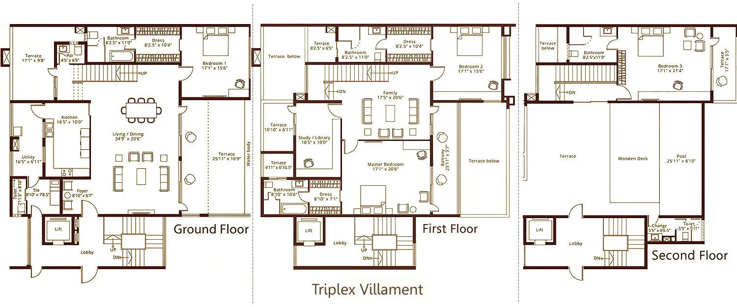 Floor plan for 4 BHK