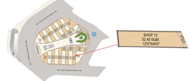Paradise Mall Kharghar - Floor plan Retail Shop 960 Sq.ft