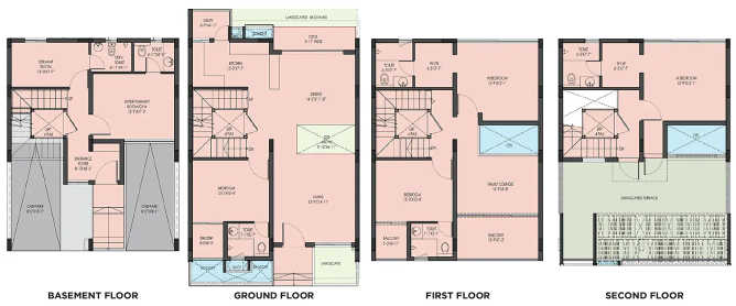 Sattva La Vita Byrathi - Floor plan 4 BHK 3260 Sq.ft