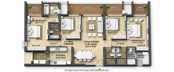 Lodha Allura Worli - Floor plan 4 BHK  Sq.ft