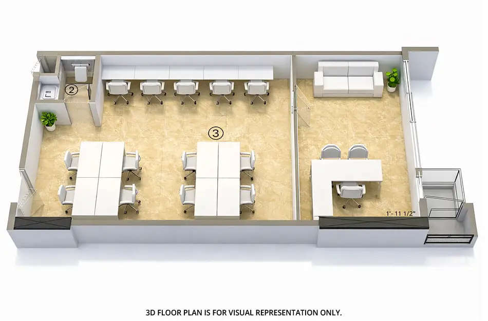 Floor plan for Commercial Office