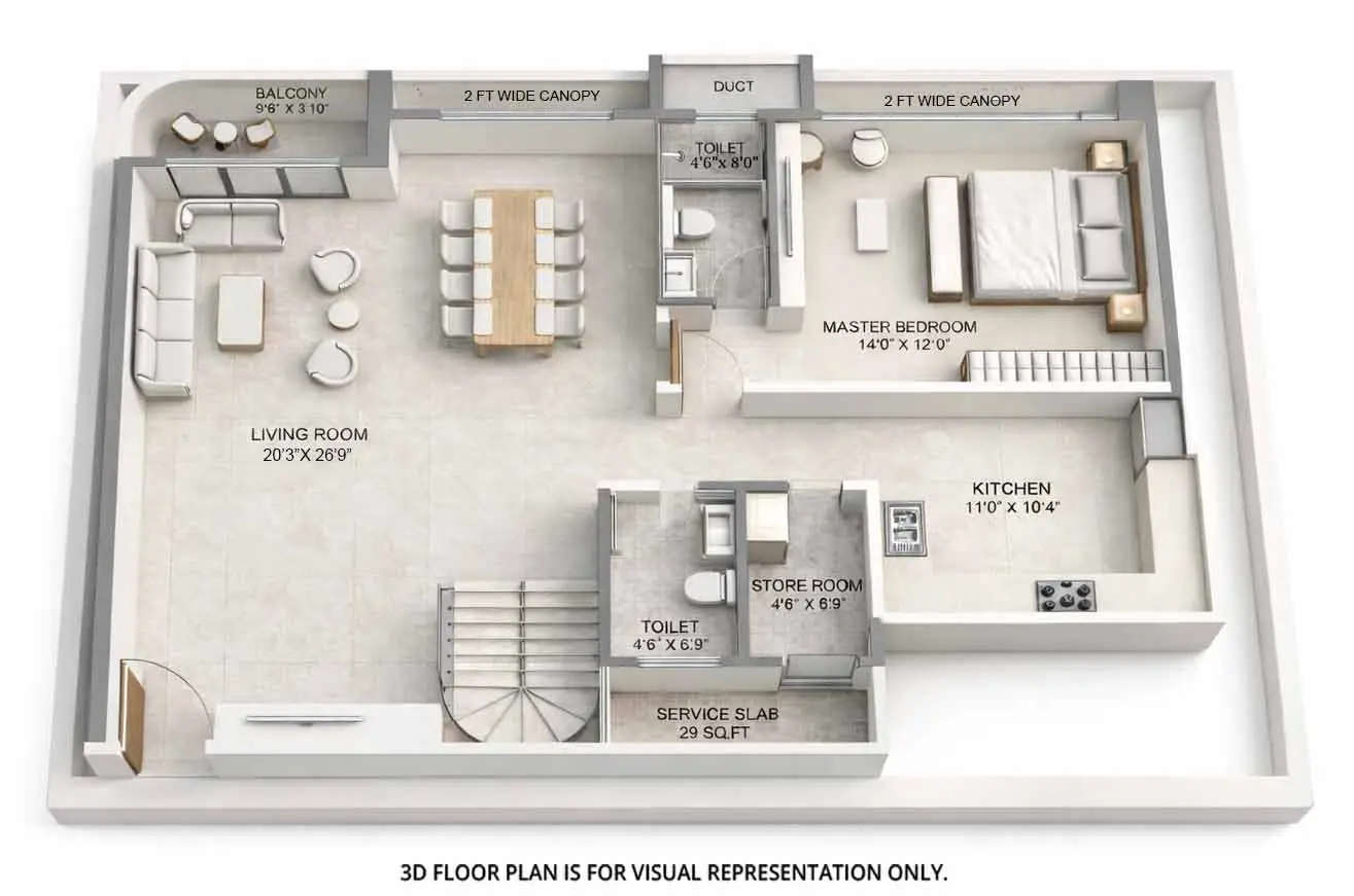 Floor plan for 4 BHK