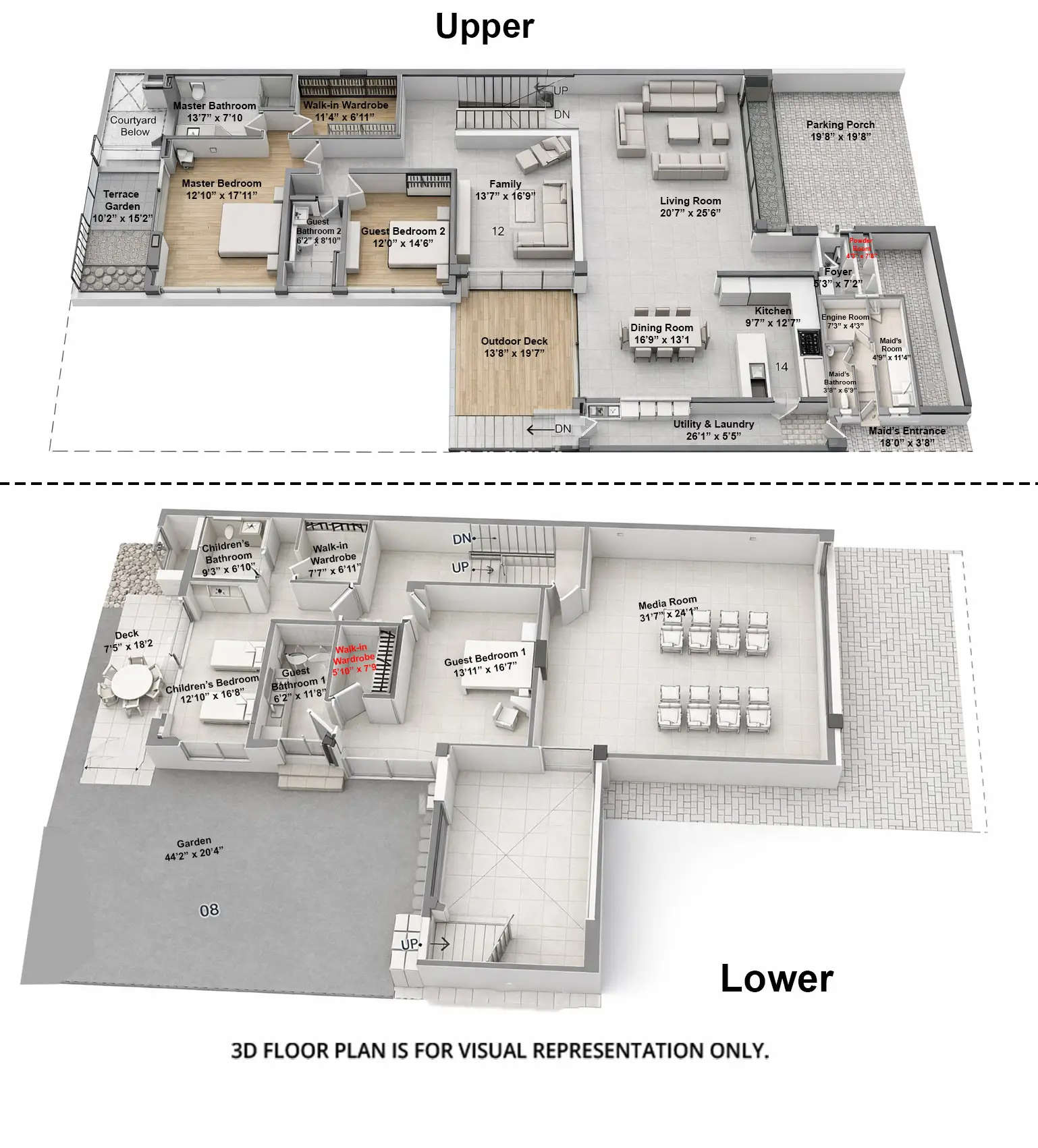 Floor plan for 4 BHK