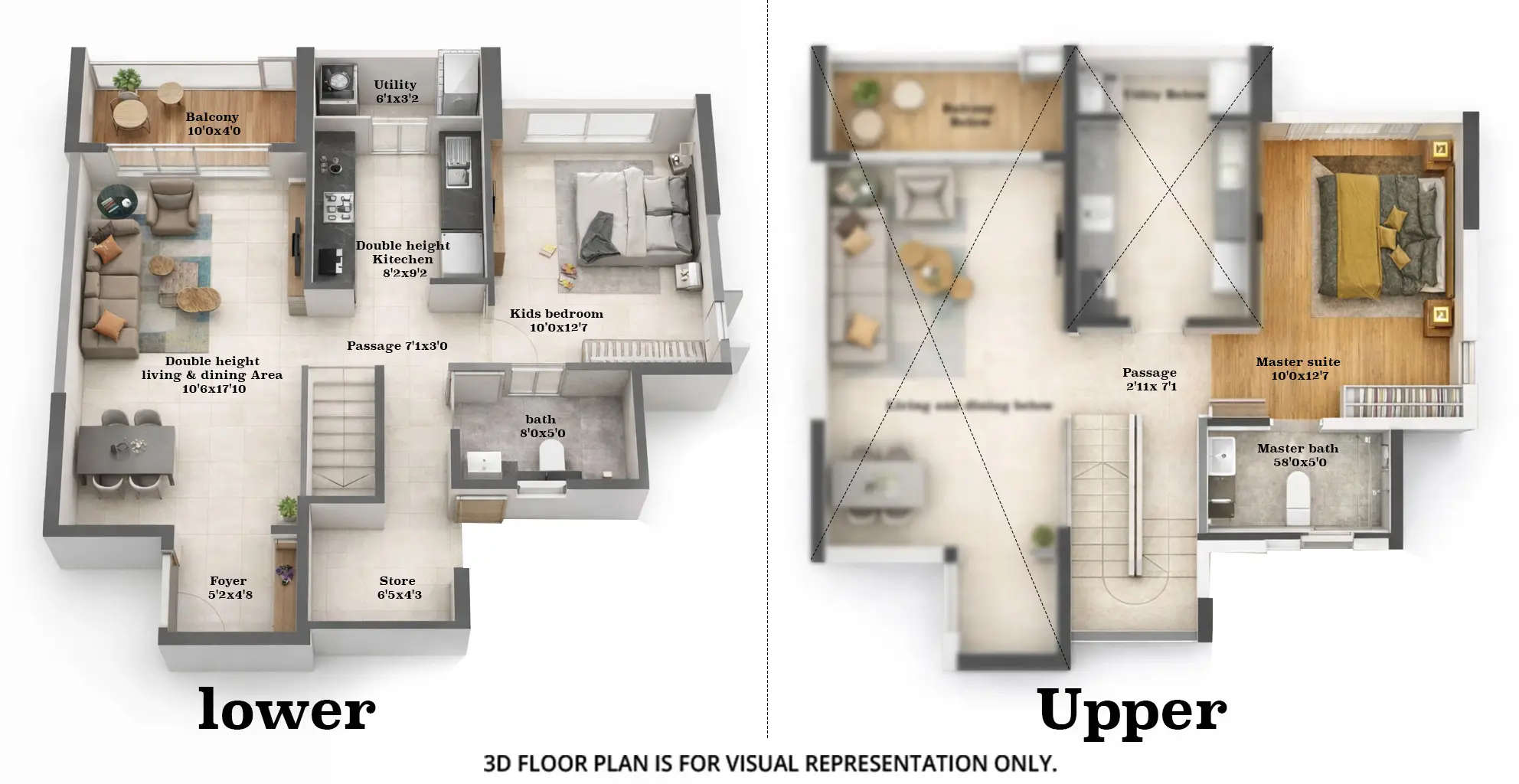 Floor plan for 2 BHK
