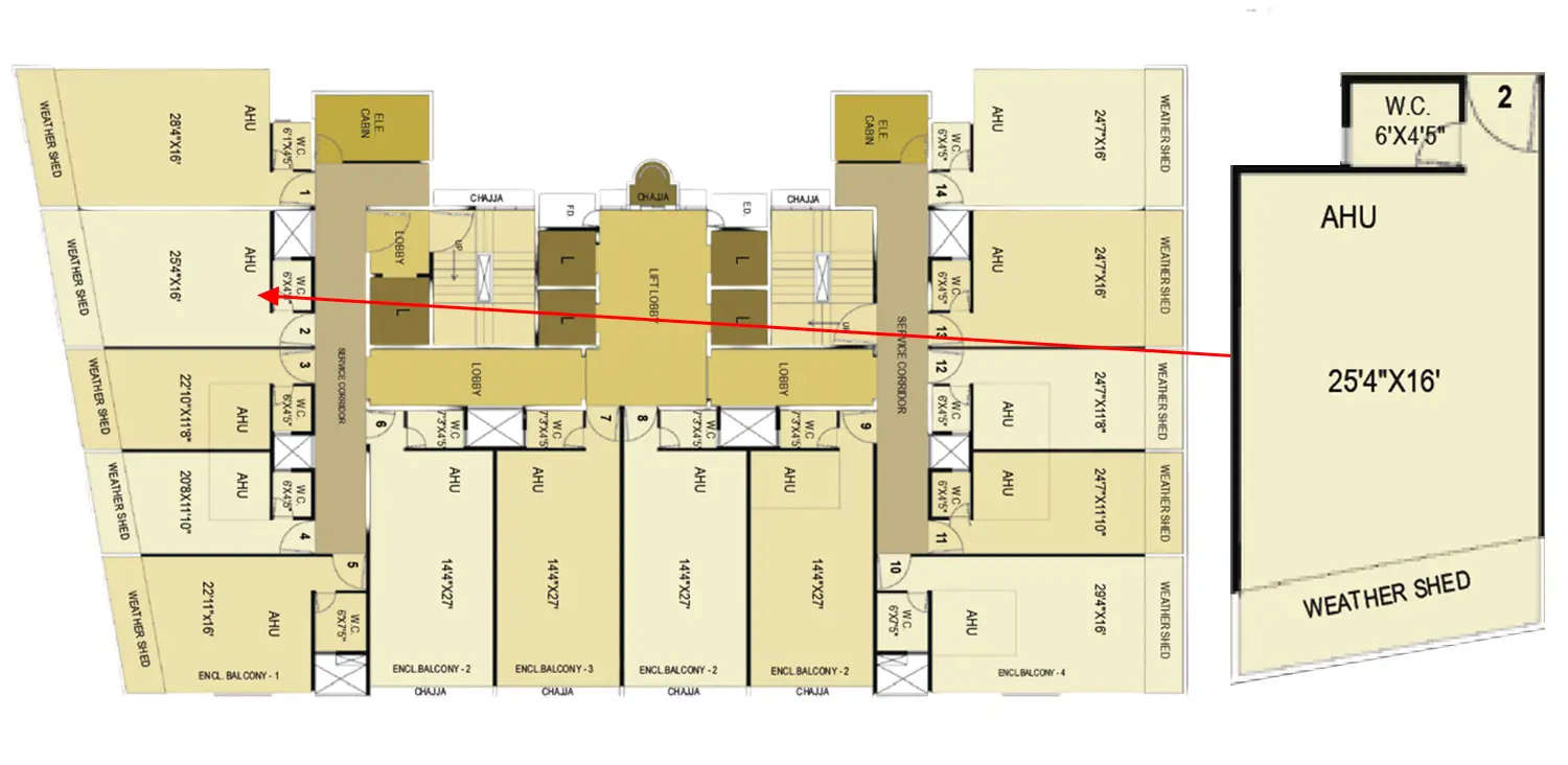 Floor plan for Commercial Office