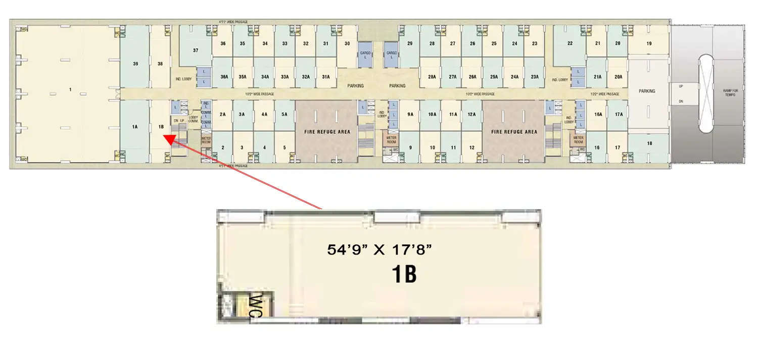 Floor plan for Commercial Office
