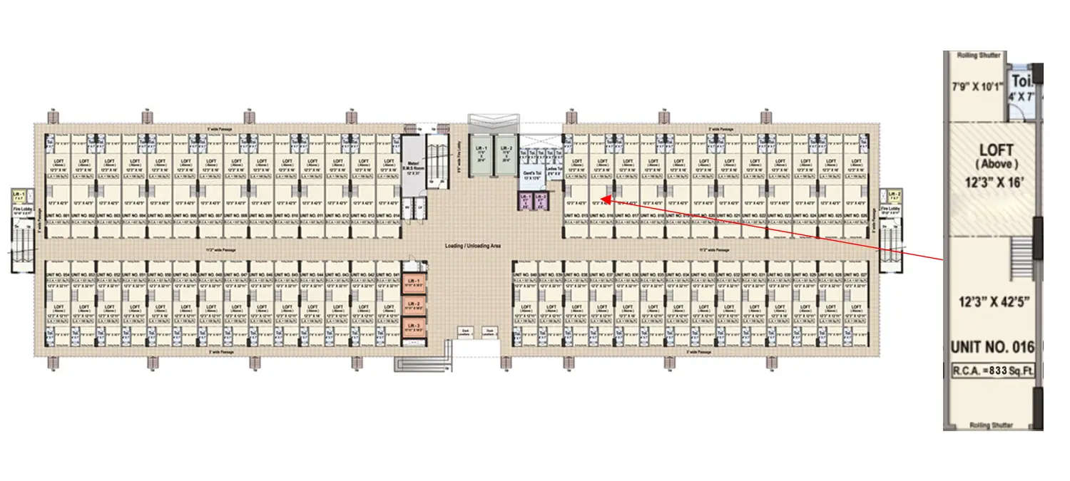 Floor plan for Commercial Office