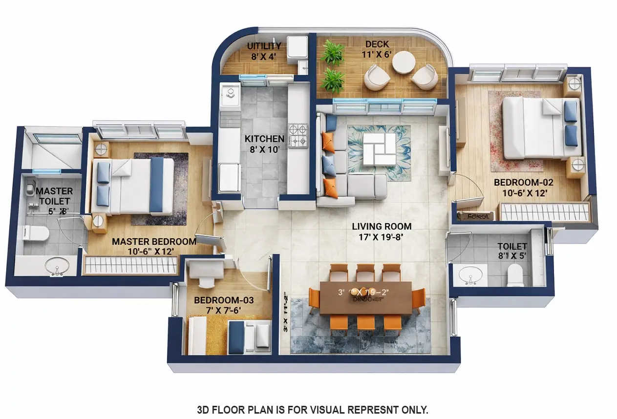 Lodha Corinthia Bhandup - Floor plan 2.5 BHK 890 Sq.ft