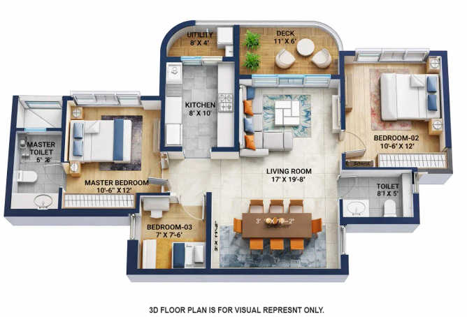 Lodha Corinthia Bhandup - Floor plan 2.5 BHK 890 Sq.ft