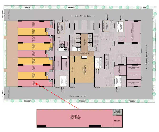 Gami Satyam Business Avenue Belapur - Floor plan Retail Shop 730 Sq.ft