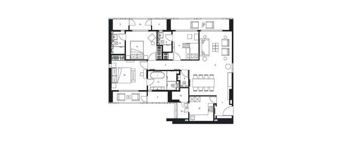 Lodha Estrella Newcuffe Parade Wadala - Floor plan 3 BHK 1300 Sq.ft