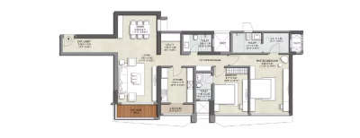 Kalpataru Magnus, 2 BHK-781 Sq.ft