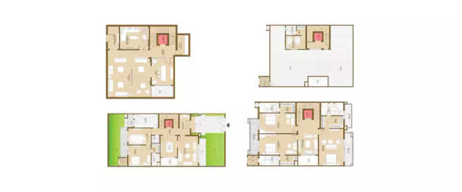 ATS Pristine Sector 150 - Floor plan 4 BHK 3150 Sq.ft