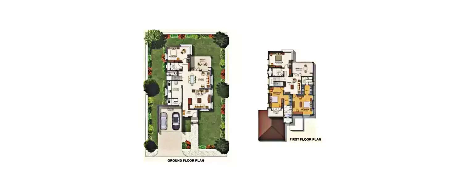 Floor plan for 4 BHK