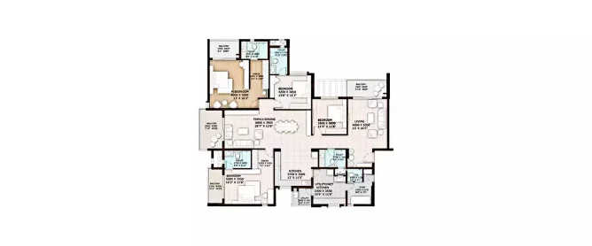 Vajram Tiara Yelahanka - Floor plan 4 BHK 2254 Sq.ft
