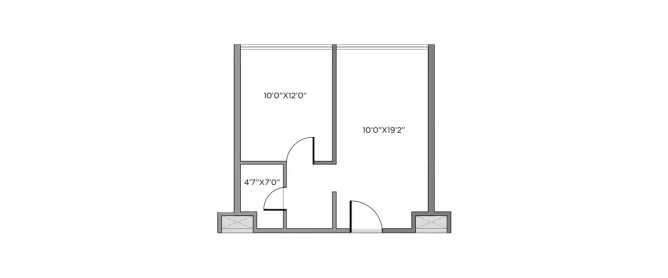 VJ IndiLife Pashan - Floor plan Studio 368 Sq.ft