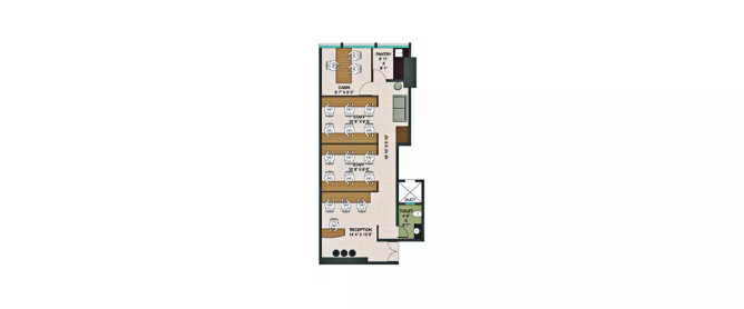 Chandak Unicorn Andheri - Floor plan Commercial Office 667 Sq.ft