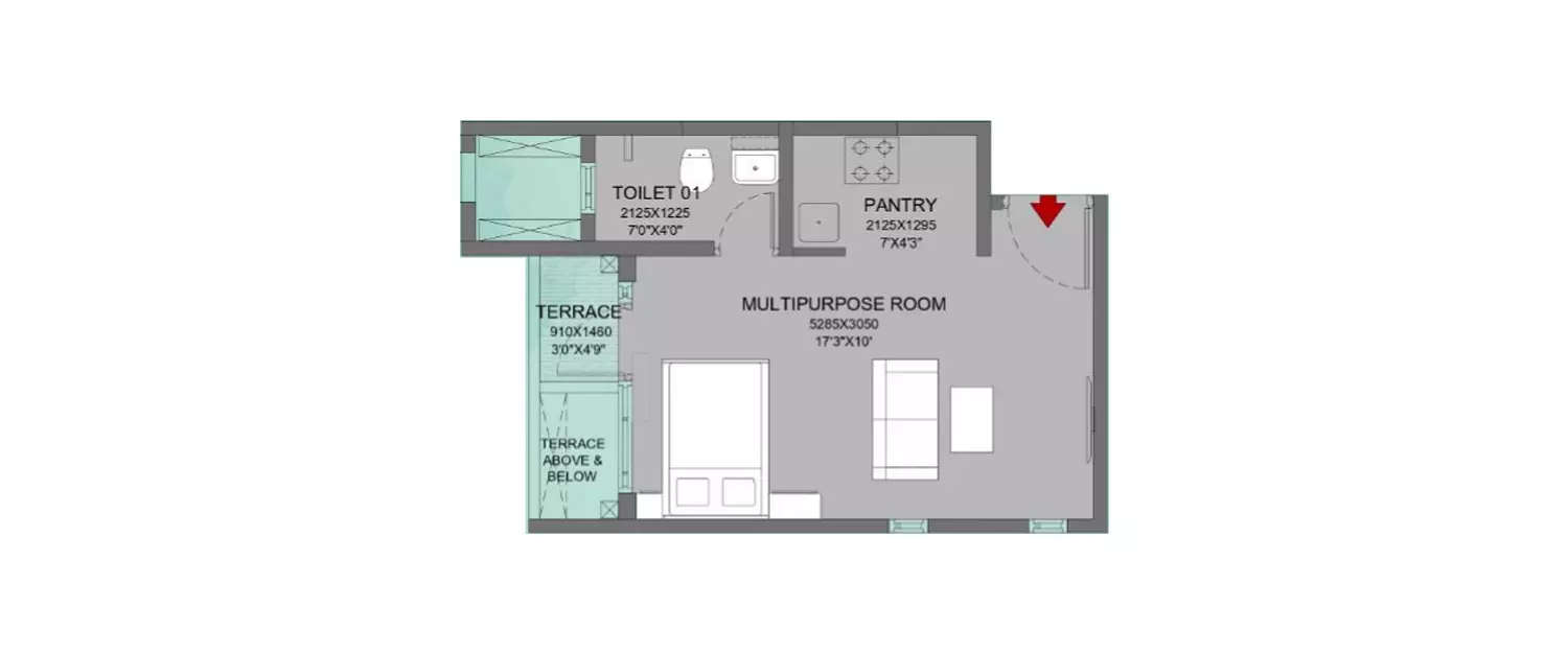Floor plan for Studio