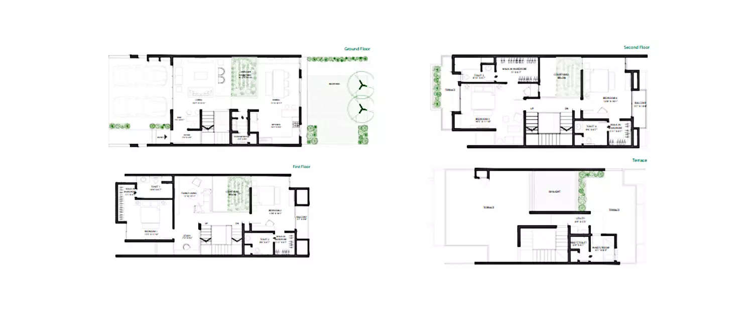 Floor plan for 4 BHK