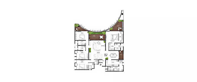 38 & Banyan Nagavarapalya - Floor plan 4 BHK 2276 Sq.ft