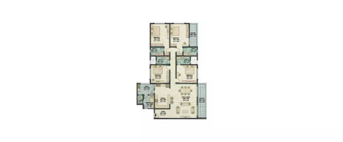 Sobha Forest View Lingadeeranahalli - Floor plan 4 BHK 3242 Sq.ft