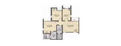 Raymond Realty, 2 BHK-516 Sq.ft