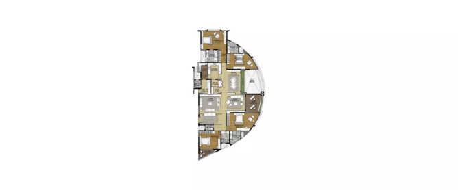 Brigade Caladium Dasarahalli - Floor plan 4 BHK 4310 Sq.ft