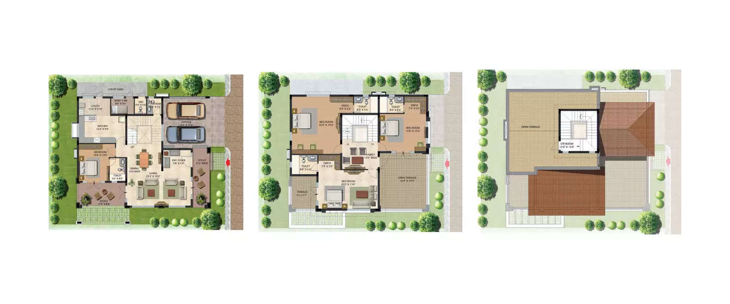 Floor plan for 4 BHK