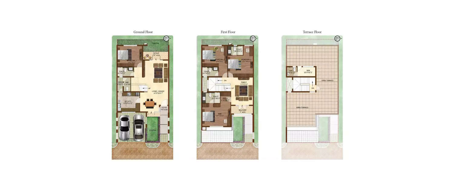 Floor plan for 4 BHK