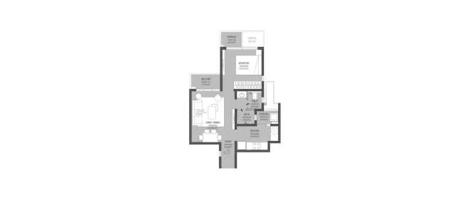 Godrej Hill Retreat Mahalunge - Floor plan 1 BHK 510 Sq.ft