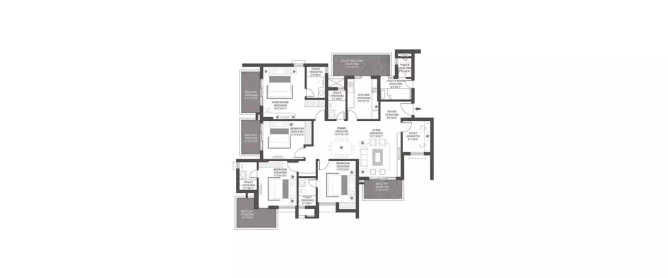 Godrej Summit Sector 104 Gurgaon - Floor plan 4 BHK 1541 Sq.ft