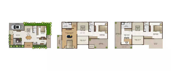 Life On The Green Mallenahalli - Floor plan 5 BHK 2483 Sq.ft